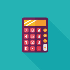 calculator flat icon with long shadow,eps10