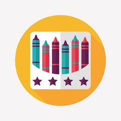Obraz premium crayons flat icon with long shadow,eps10