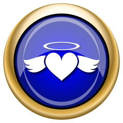 Heart angel icon