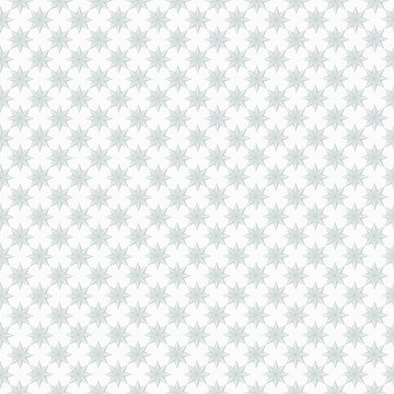 Light blue star pattern on white seamless