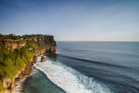 view of a cliff in Bali Indonesia.