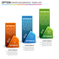 One,two,three - option business infographic, white background