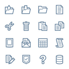 Document web icons set