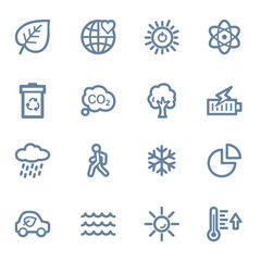 Green ecology web icons set