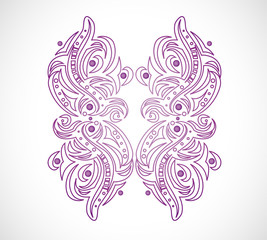 Abstract isolated shape. Illustration 10 version