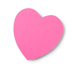 Heart shaped adhesive note