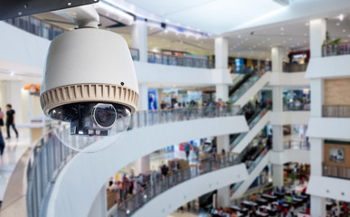 CCTV or surveillance Camera Operating inside department store