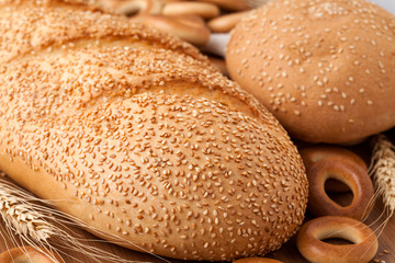 Bagel with sesame seeds