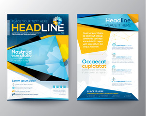 Abstract design template layout for magazine flyer brochure