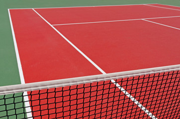 Detail of a tennis court