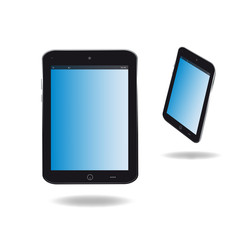 Tablet front and side view illustration