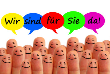 wir sind für sie da