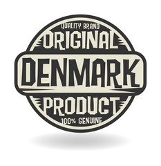Abstract stamp with text Original Product of Denmark
