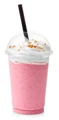 Keuken foto achterwand Milkshake aardbeienmilkshake