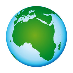 Africa. Globe icon.