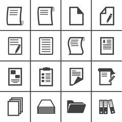 File, paper, icon, vector.
