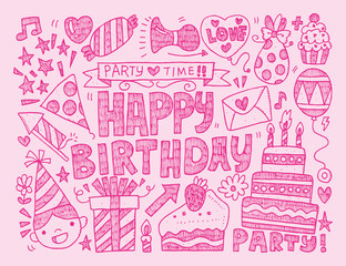 Doodle Birthday party background