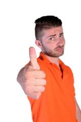 isolated young man