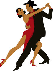 Fototapeta Couple dancing tango obraz