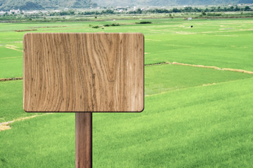 Blank wooden sign