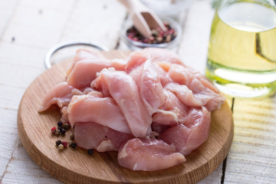 Raw chicken meat