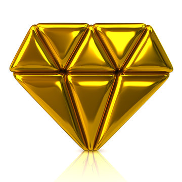 Gold diamond icon