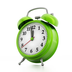 Green alarm clock