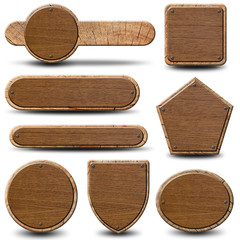 8 plaques rustiques - Texture bois