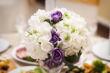 purple flowers wedding
