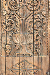 Fragment of a wooden door