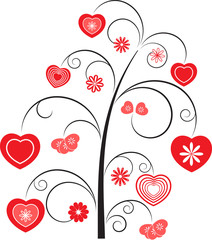 Heart Tree, Tree Vector, Heart Vector