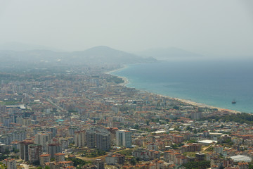 Alanya and the Mediterranean Sea from the bird's-eye view