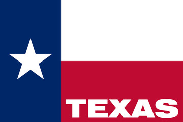 Naklejka premium Flag of Texas