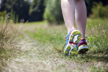 Jogging in the morning