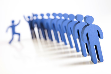 concept of teamwork, people and icons