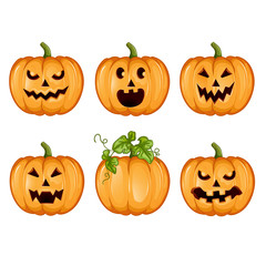 Set pumpkins for Halloween.
