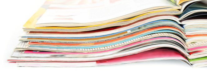 Magazines isolated on white