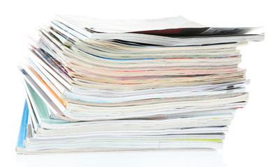 Magazines isolated on white