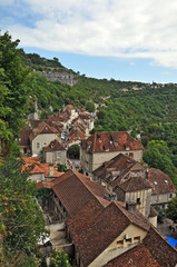 Fototapeta na wymiar il villaggio di Rocamadour - panorama
