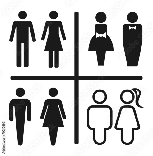 "Restroom icon set isolated on white." Stock image and royalty-free vector files on Fotolia.com
