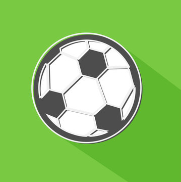 Soccer ball shadow icon, vector illustration