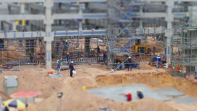 Industrial construction field , Time lapse