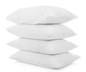 White pillows isolated on white