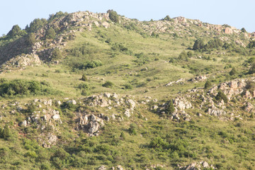 Naklejka premium slopes of the mountains in Kazakhstan