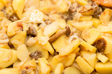 fried potatoes with mushrooms