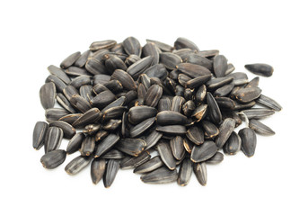 black seeds on a white background