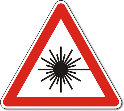 Warnzeichen, Laser