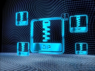 network zip file symbol