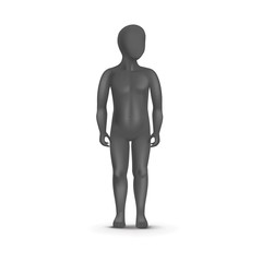 Vector Child Mannequin Isolated on White