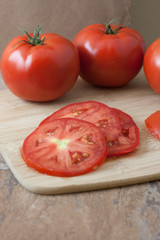 Sliced and Fresh Tomatoes